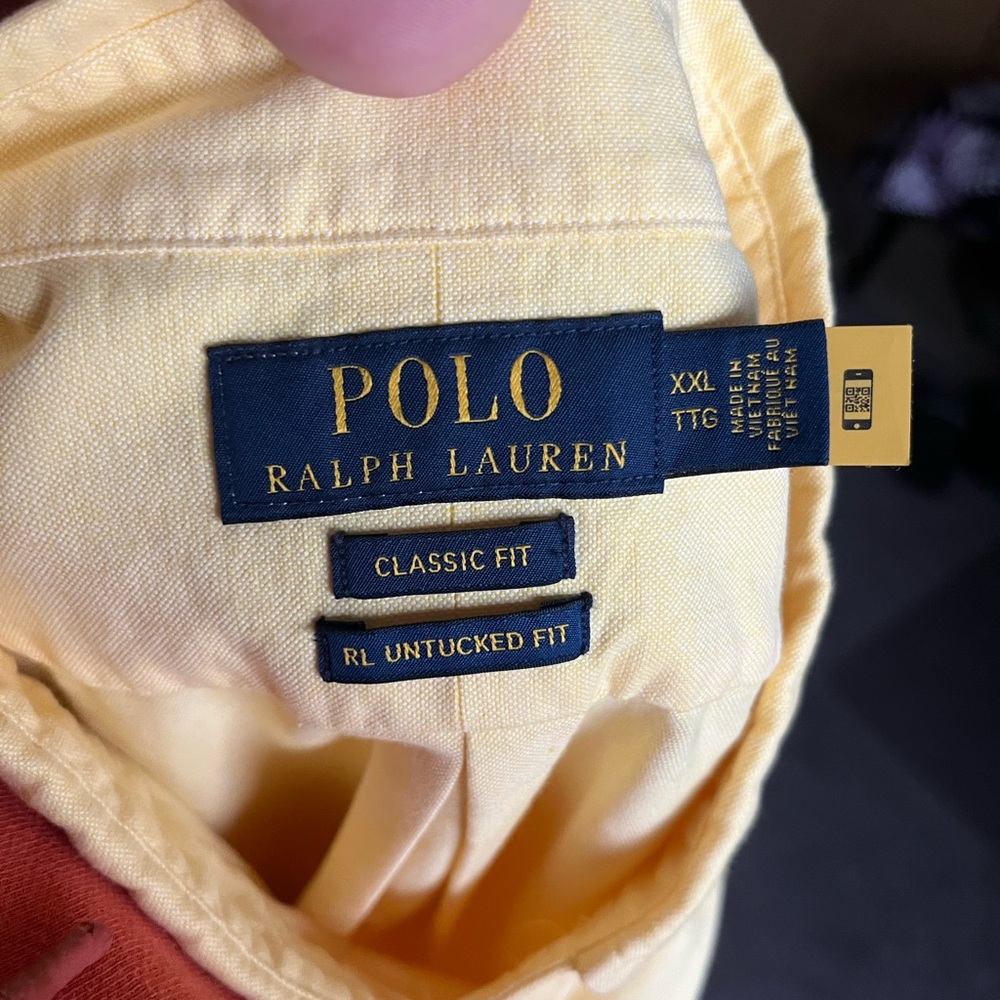 Polo Ralph Lauren Yellow Button Down - XXL